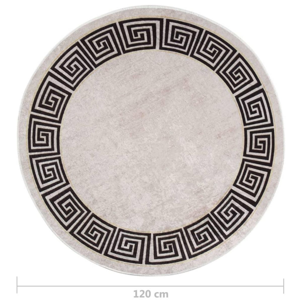 VIDAXL Tapis lavable antiderapant φ120 cm beige clair