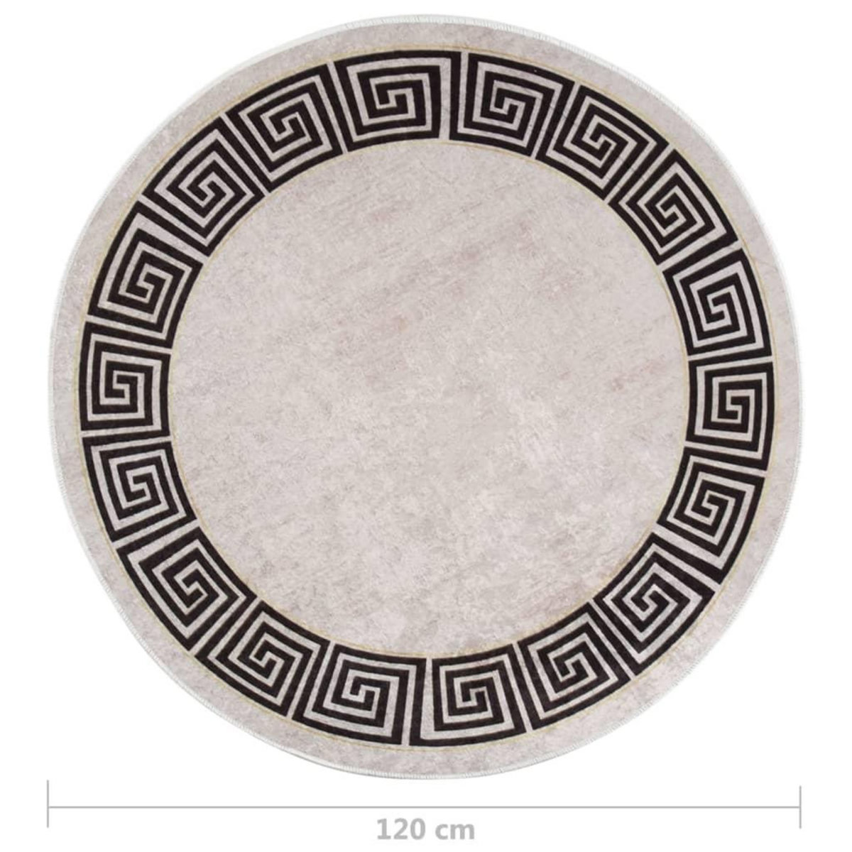 VIDAXL Tapis lavable antiderapant φ120 cm beige clair