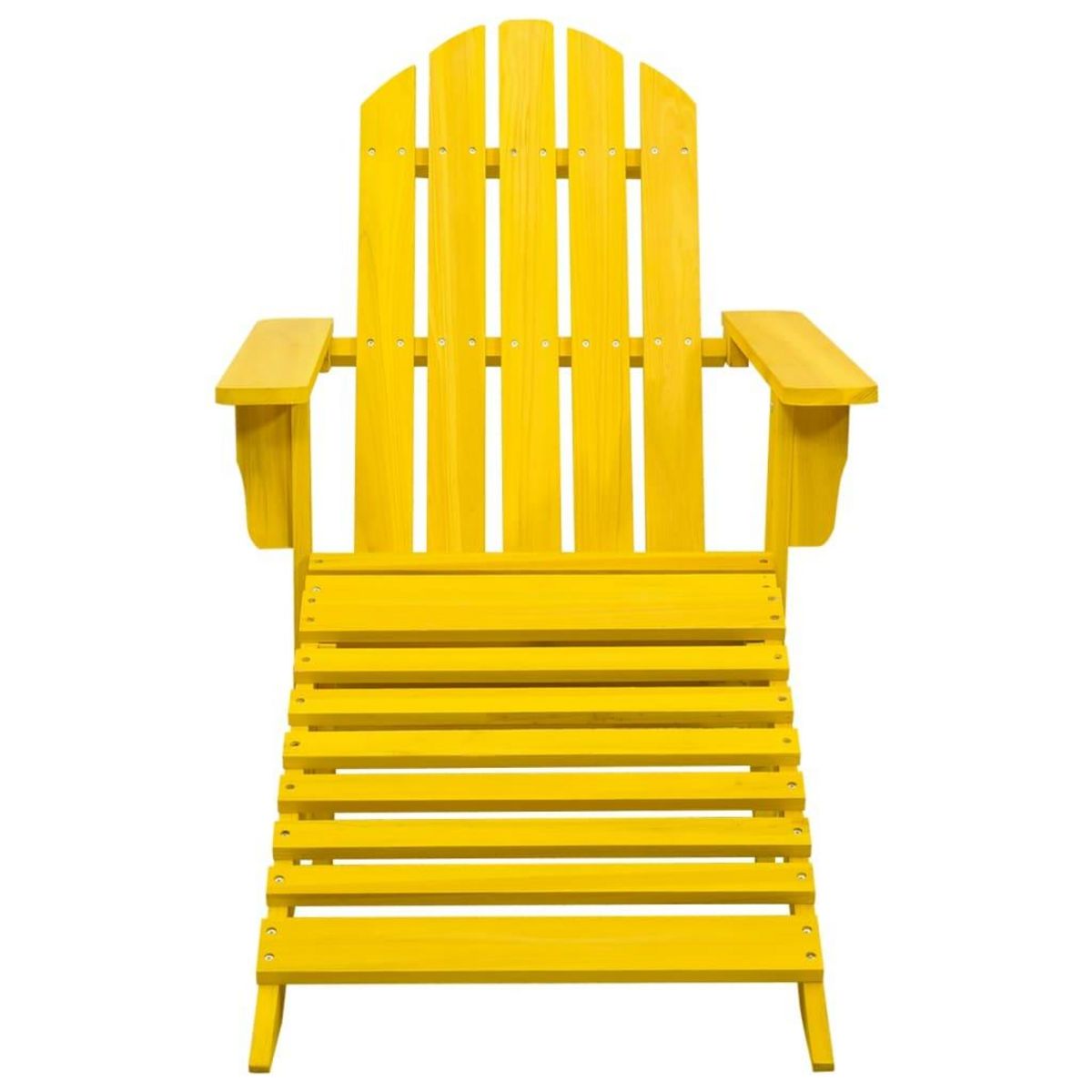 VIDAXL Chaise de jardin Adirondack avec pouf bois de sapin jaune