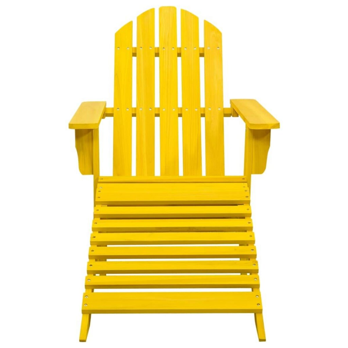 VIDAXL Chaise de jardin Adirondack avec pouf bois de sapin jaune