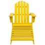 Voir la diapositive 2 : VIDAXL Chaise de jardin Adirondack avec pouf bois de sapin jaune