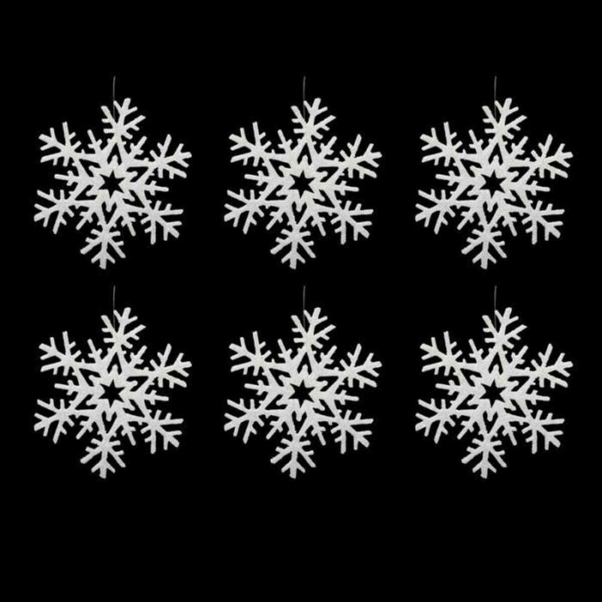 FEERIC LIGHT & CHRISTMAS Décoration de Noël 6 Flocons  Polaire  20cm Blanc