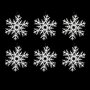 Voir la diapositive 2 : FEERIC LIGHT & CHRISTMAS Décoration de Noël 6 Flocons  Polaire  20cm Blanc