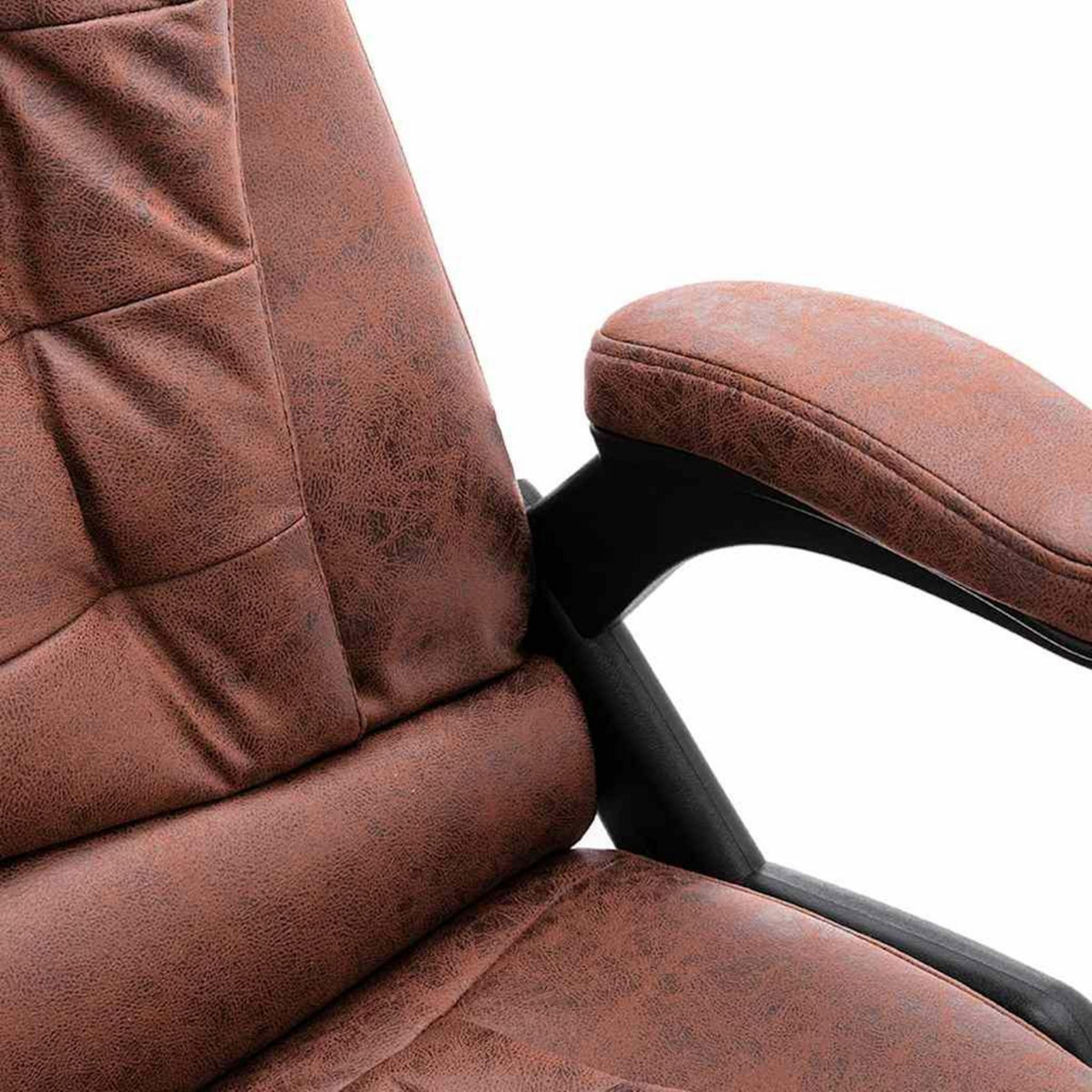 VIDAXL Chaise de bureau de massage marron clair similicuir daim