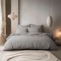 Voir la diapositive 3 : DODO Drap housse Percale de coton thermorégulée Gris clair