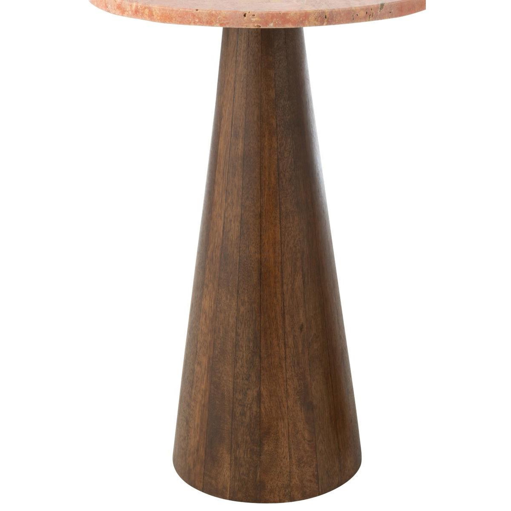 Voir la diapositive 5 : J-LINE Lot de 2 tables d'appoint en marbre  eula  53cm terracotta