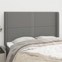 Voir la diapositive 1 : VIDAXL Tete de lit avec oreilles Gris fonce 147x16x118/128 cm Tissu