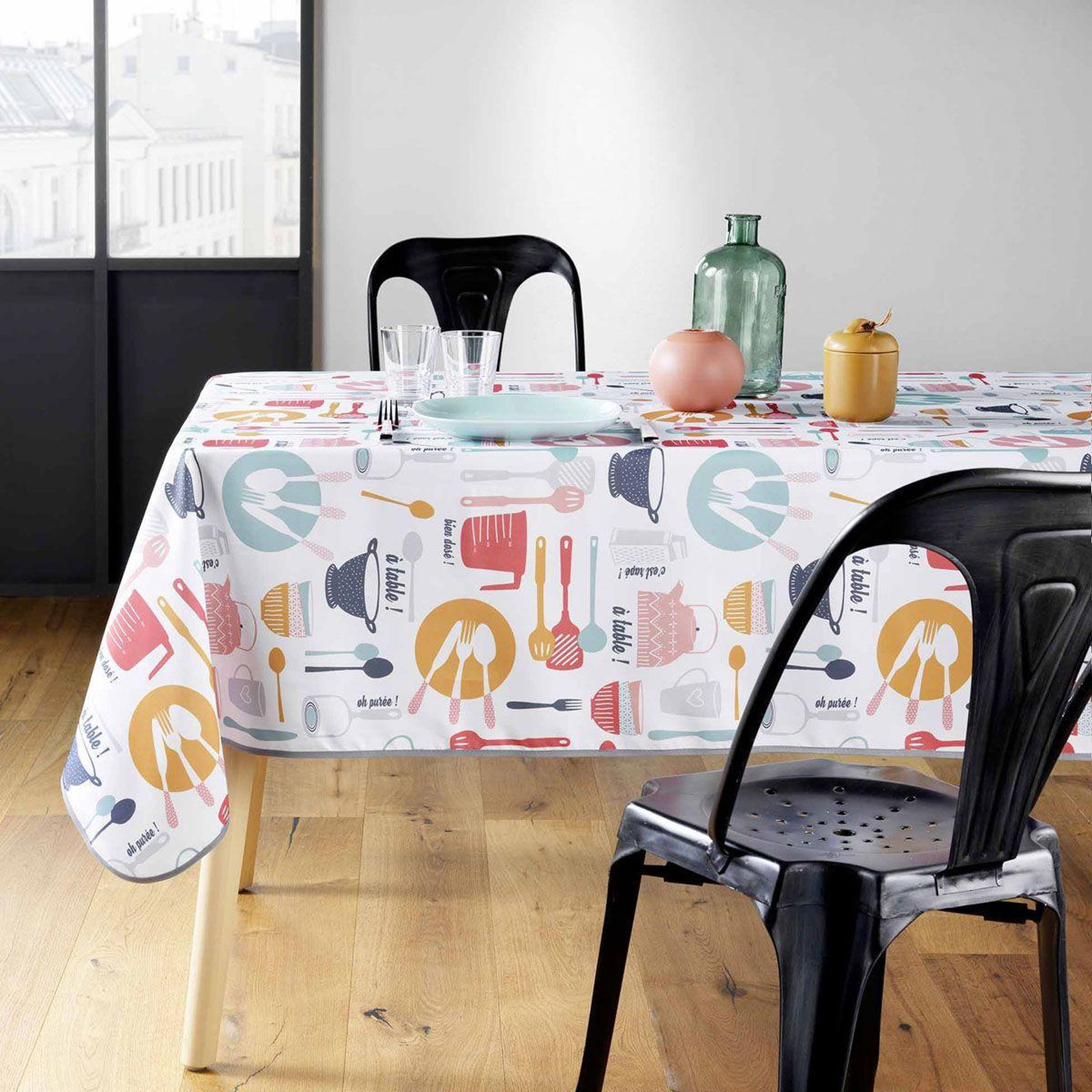 Voir la diapositive 3 : Douceur d'Intérieur Nappe imprimé  kitchen  150x240cm multicolore