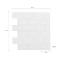 Voir la diapositive 4 : ID MARKET Crédence adhésive murale effet carrelage métro blanc 10 pcs 30x30 cm