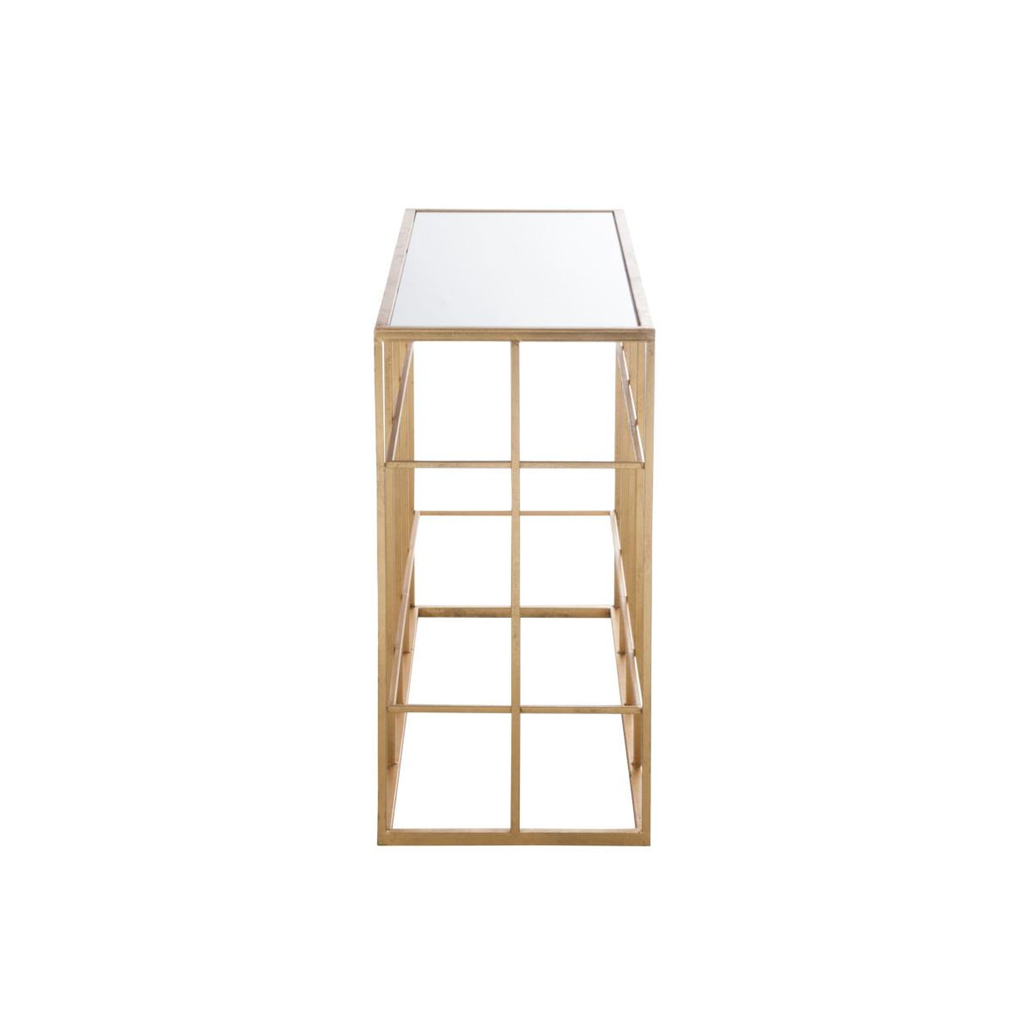 Voir la diapositive 3 : J-LINE Console métal & verre  premium  120cm or