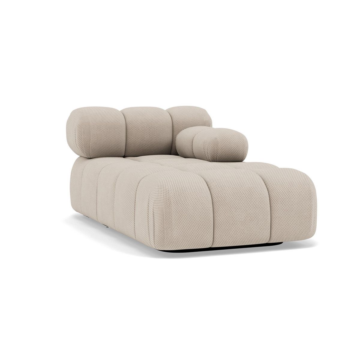 LISA DESIGN Ruby - module d'assise méridienne droite en velours texturé