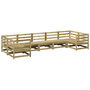 Voir la diapositive 2 : VIDAXL Salon de jardin 7 pcs bois de pin impregne
