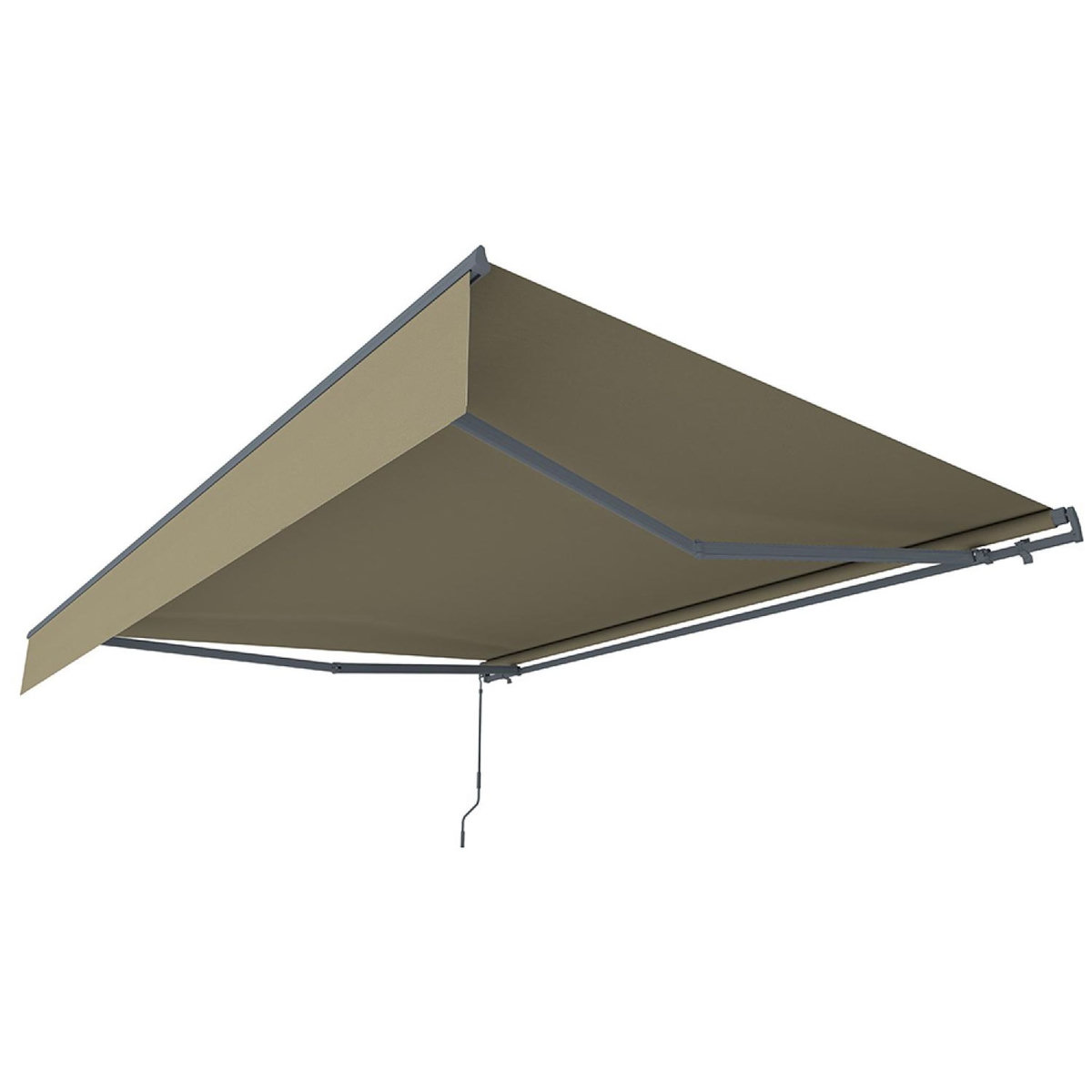 CONCEPT USINE Store banne manuel 2,95 x 2,5 m en aluminium avec toile taupe ADRO