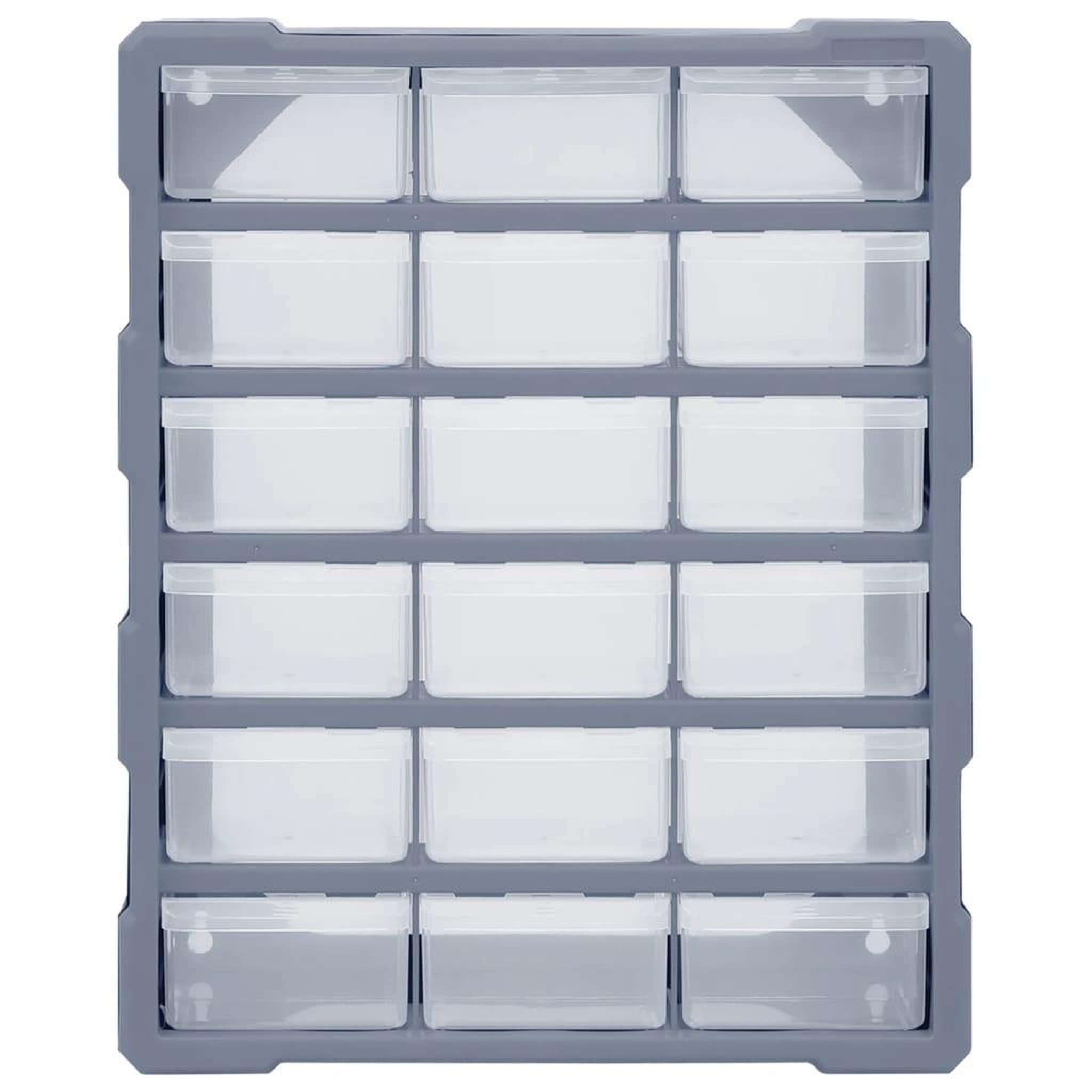 Voir la diapositive 4 : VIDAXL Organisateur multi-tiroirs avec 18 tiroirs centraux 38x16x47 cm