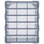 Voir la diapositive 4 : VIDAXL Organisateur multi-tiroirs avec 18 tiroirs centraux 38x16x47 cm