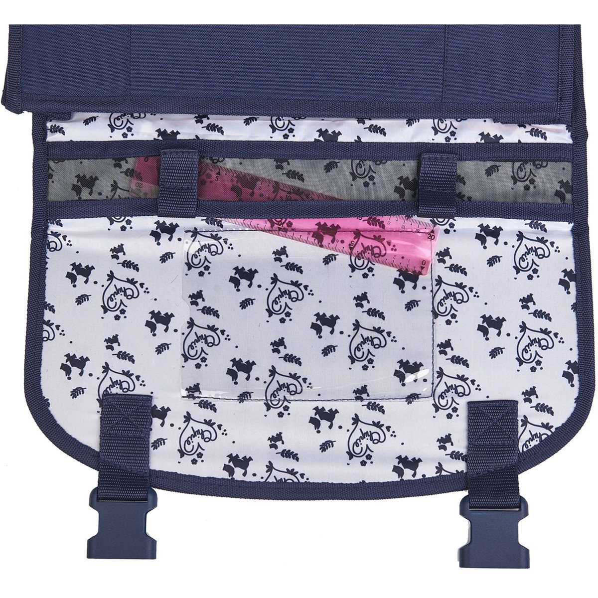 CHIPIE Cartable 38 cm CP/CE1/CE2 bleu motifs feuilles