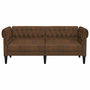 Voir la diapositive 4 : VIDAXL Canape Chesterfield 2 places marron tissu