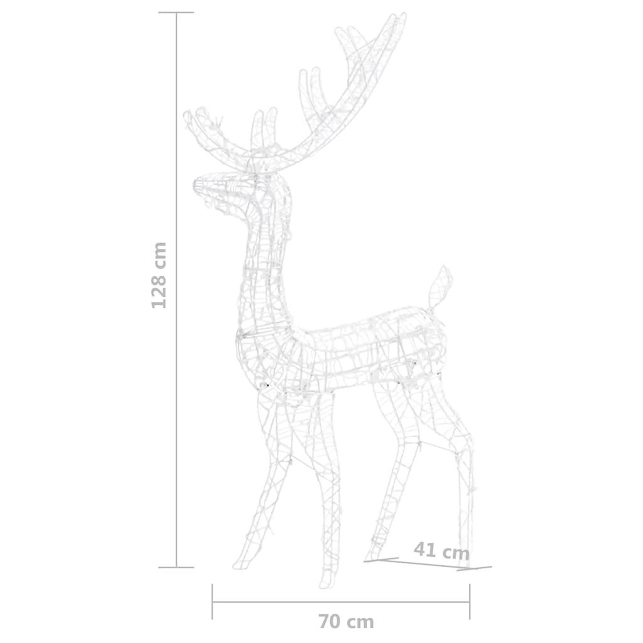 Voir la diapositive 6 : VIDAXL Famille de rennes de decoration acrylique 300 led blanc chaud