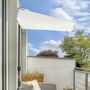 Voir la diapositive 2 : OUTSUNNY Demi parasol - parasol de balcon 5 entretoises métal dim. 2,3L x 1,3l x 2,49H m polyester haute densité crème