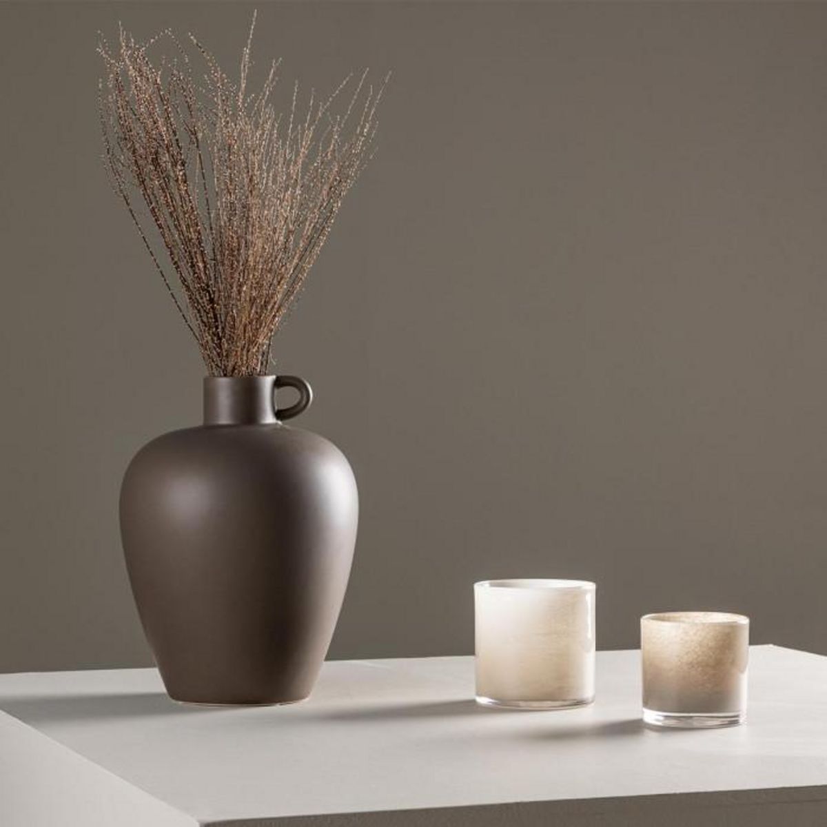 Paris Prix Vase Urne en Céramique  Cent  33cm Marron