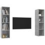 Voir la diapositive 3 : VIDAXL Meubles TV muraux 2 pcs Gris beton Bois d'ingenierie