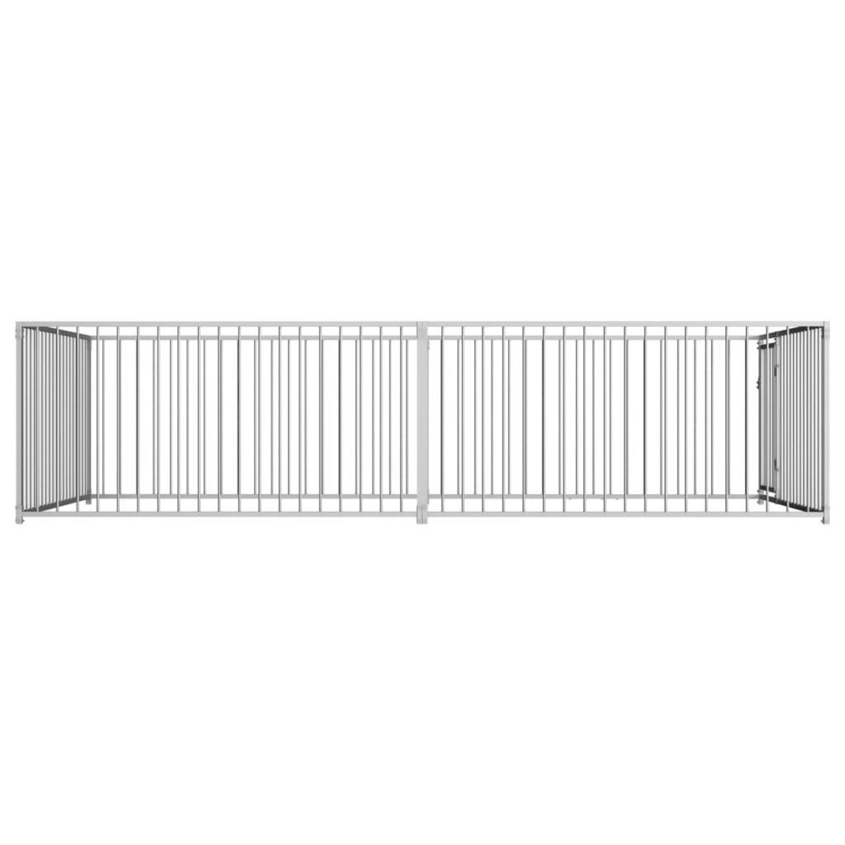 VIDAXL Chenil d'exterieur pour chiens 200 x 400 x 100 cm