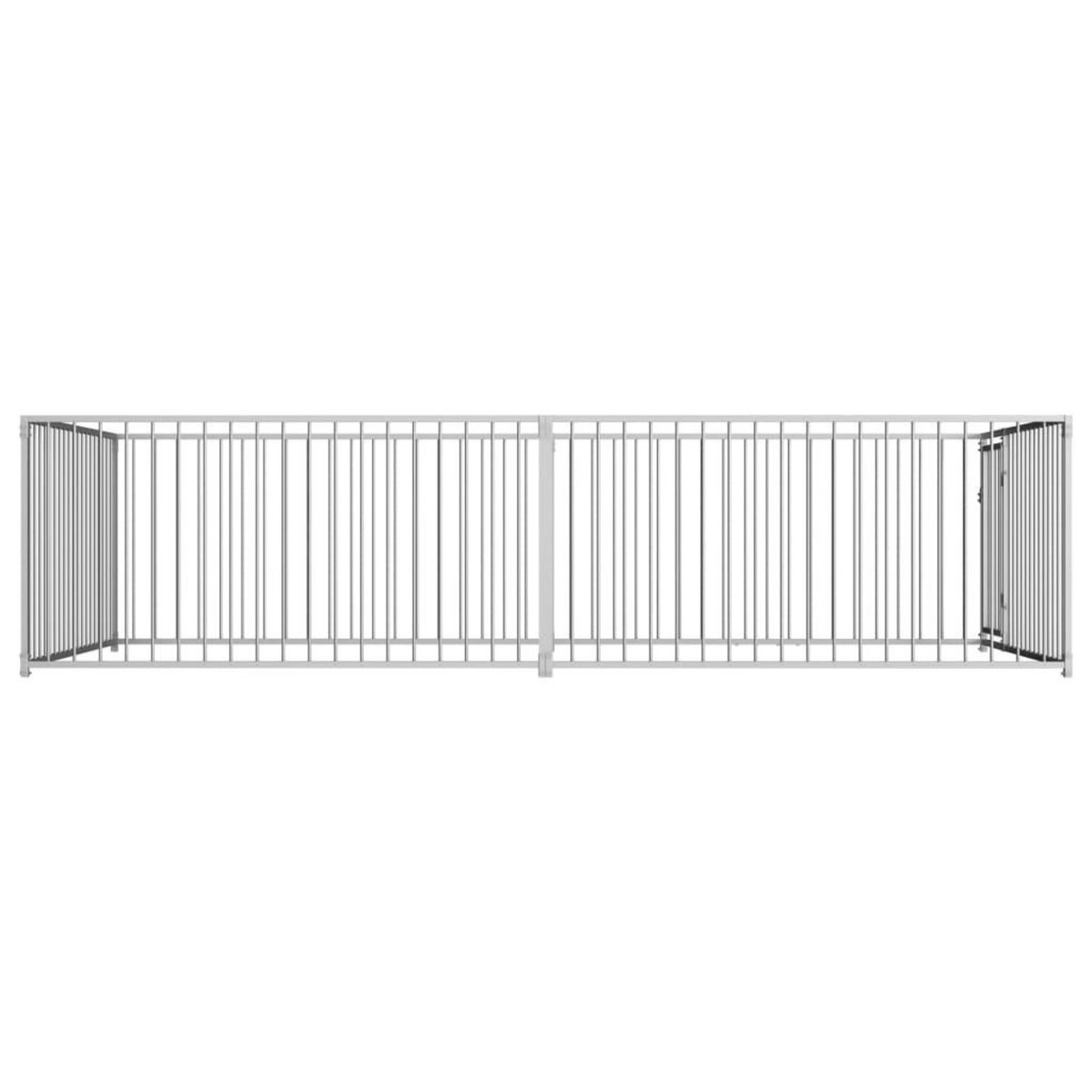 VIDAXL Chenil d'exterieur pour chiens 200 x 400 x 100 cm