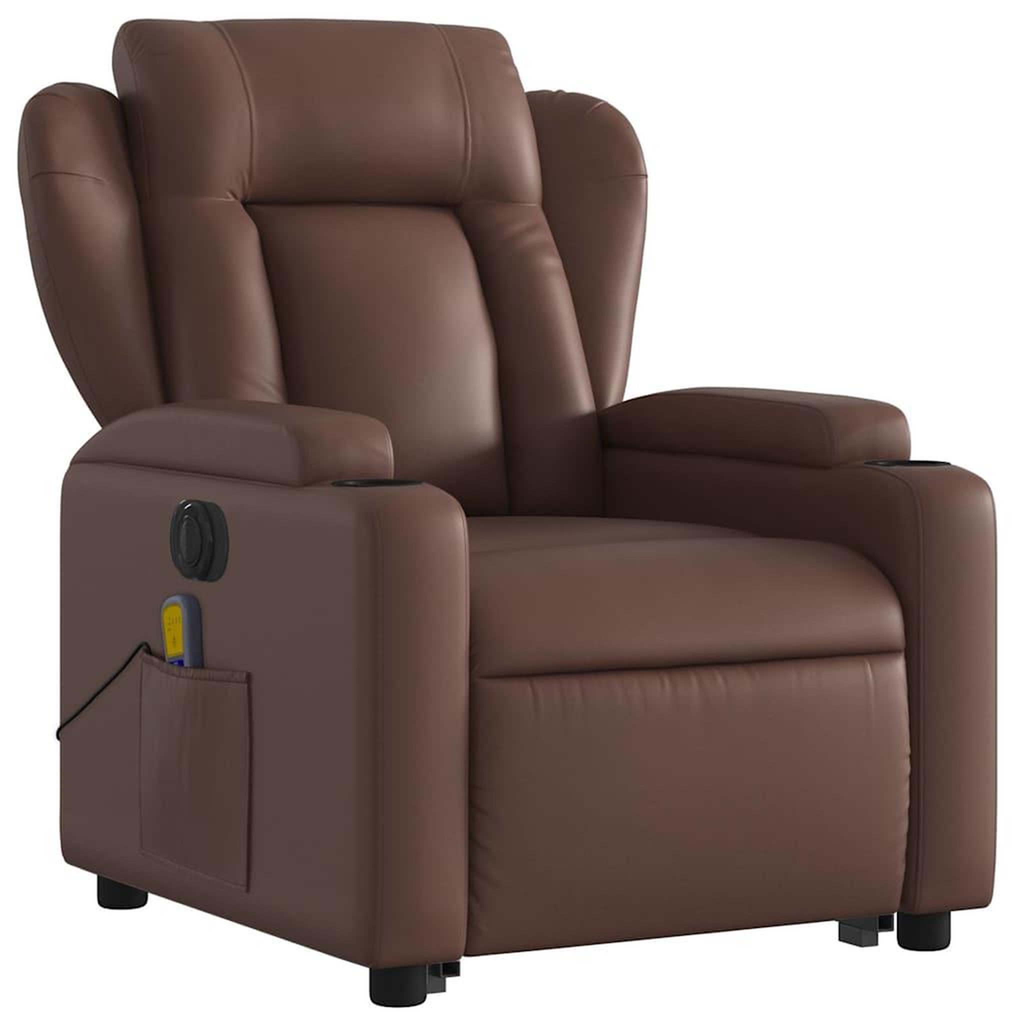 Voir la diapositive 4 : VIDAXL Fauteuil inclinable de massage electrique marron similicuir