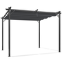 Voir la diapositive 3 : ID MARKET Pergola édition spéciale toit rétractable 3x4 M et 4 stores gris anthracite