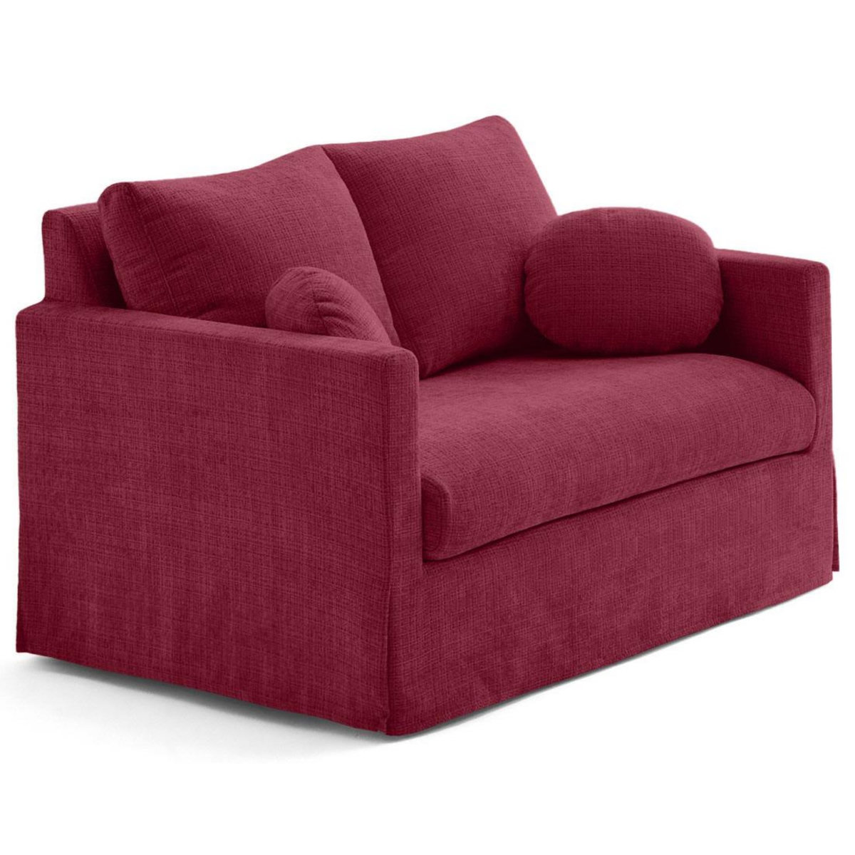 LISA DESIGN Serena - canapé droit déhoussable 2 places en velours texturé