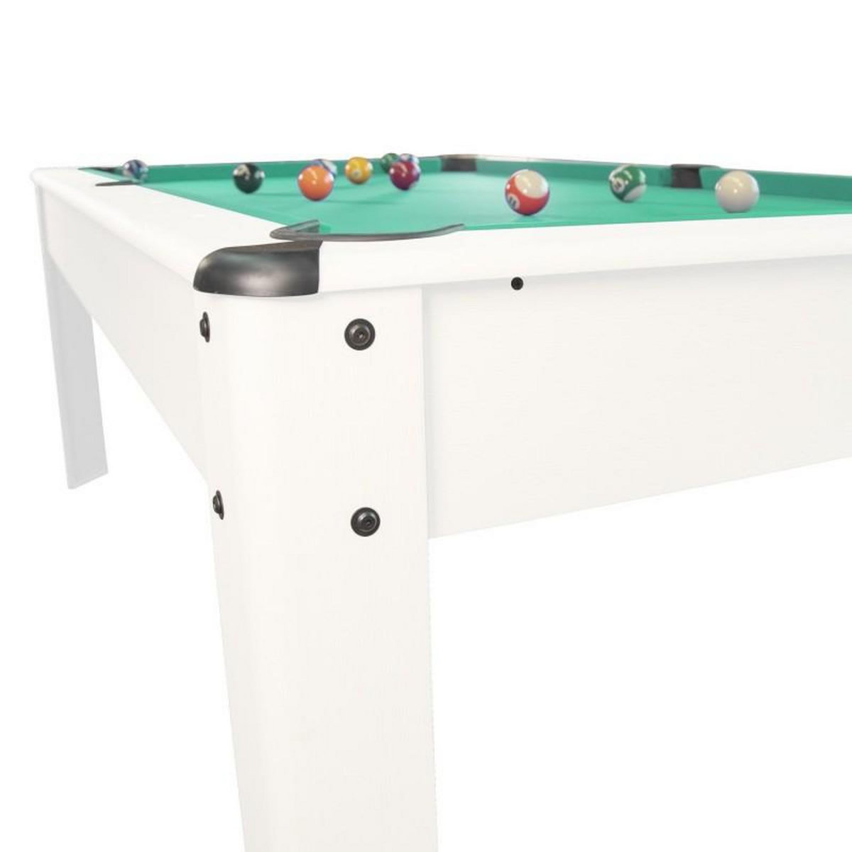 PLAY4FUN Billard Américain HARMONY 6Ft - 206,5 x 116,5 x 80 cm avec accessoires et plateau dînatoire - Couleur Ivoire