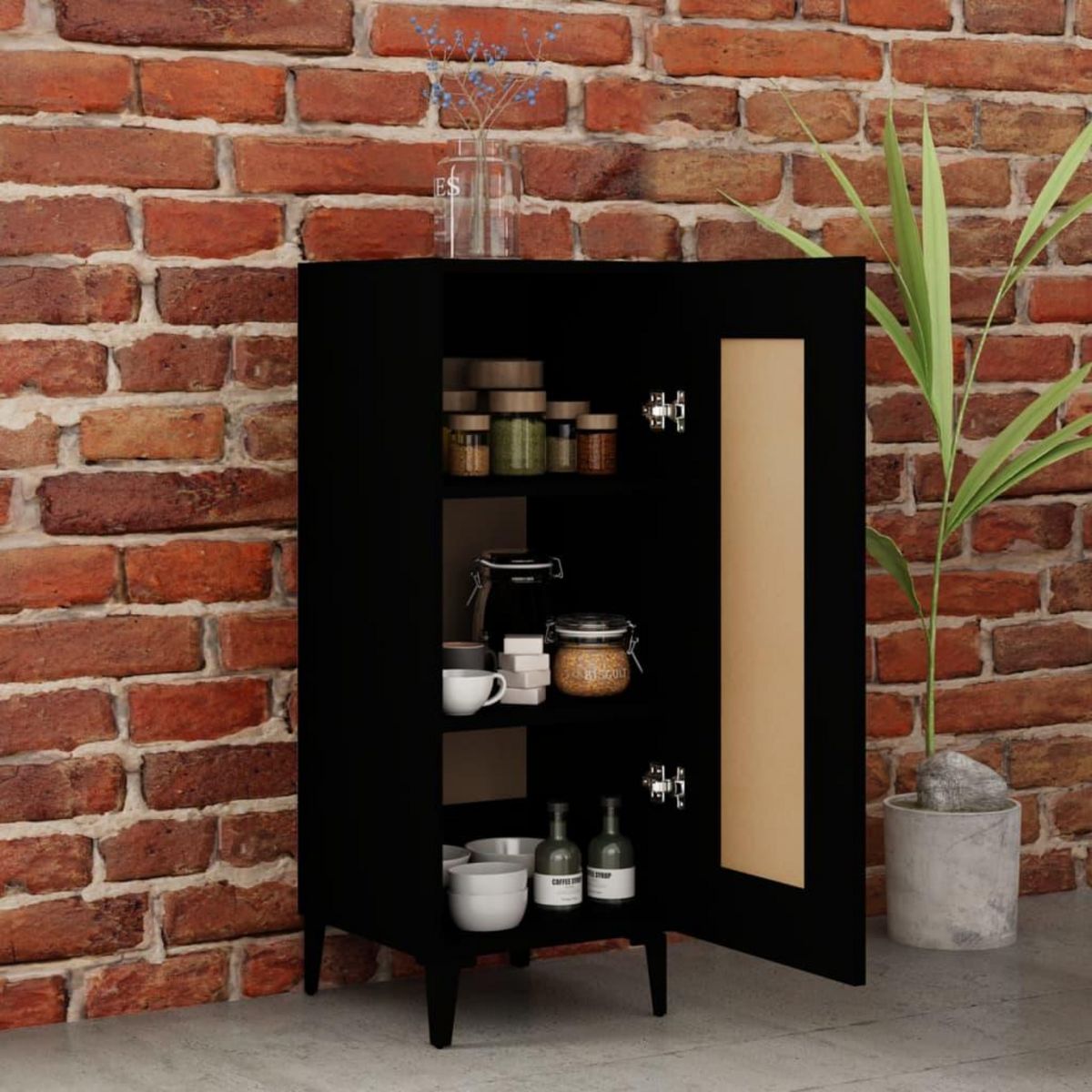VIDAXL Buffet Noir 34,5x34x90 cm Bois d'ingenierie