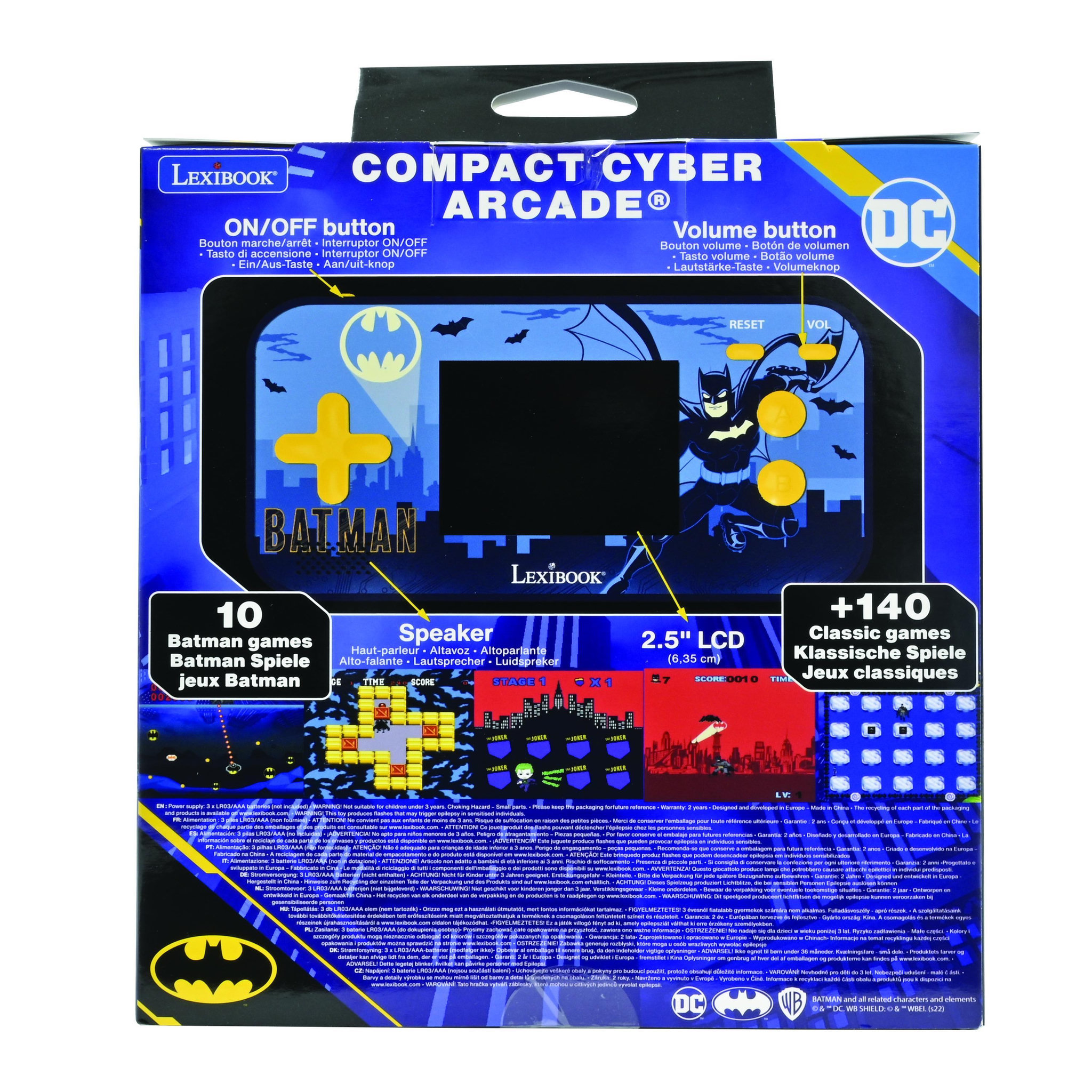 Voir la diapositive 6 : Lexibook Console de jeux portable couleur Batman Cyber Arcade Pocket