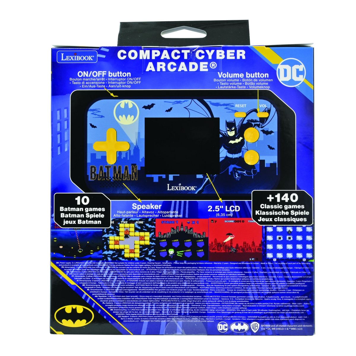 Lexibook Console de jeux portable couleur Batman Cyber Arcade Pocket