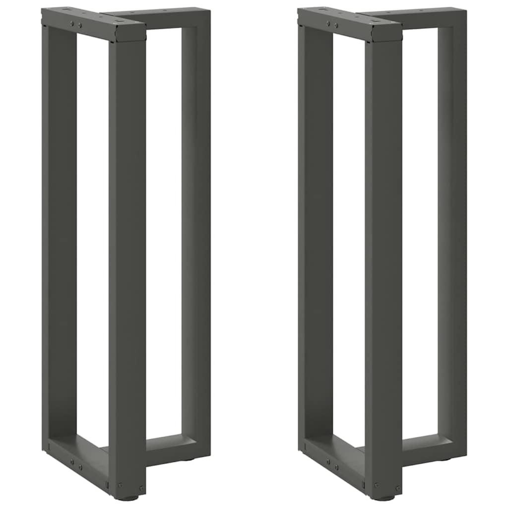 VIDAXL Pieds de table de bar forme de T 2 pcs anthracite acier