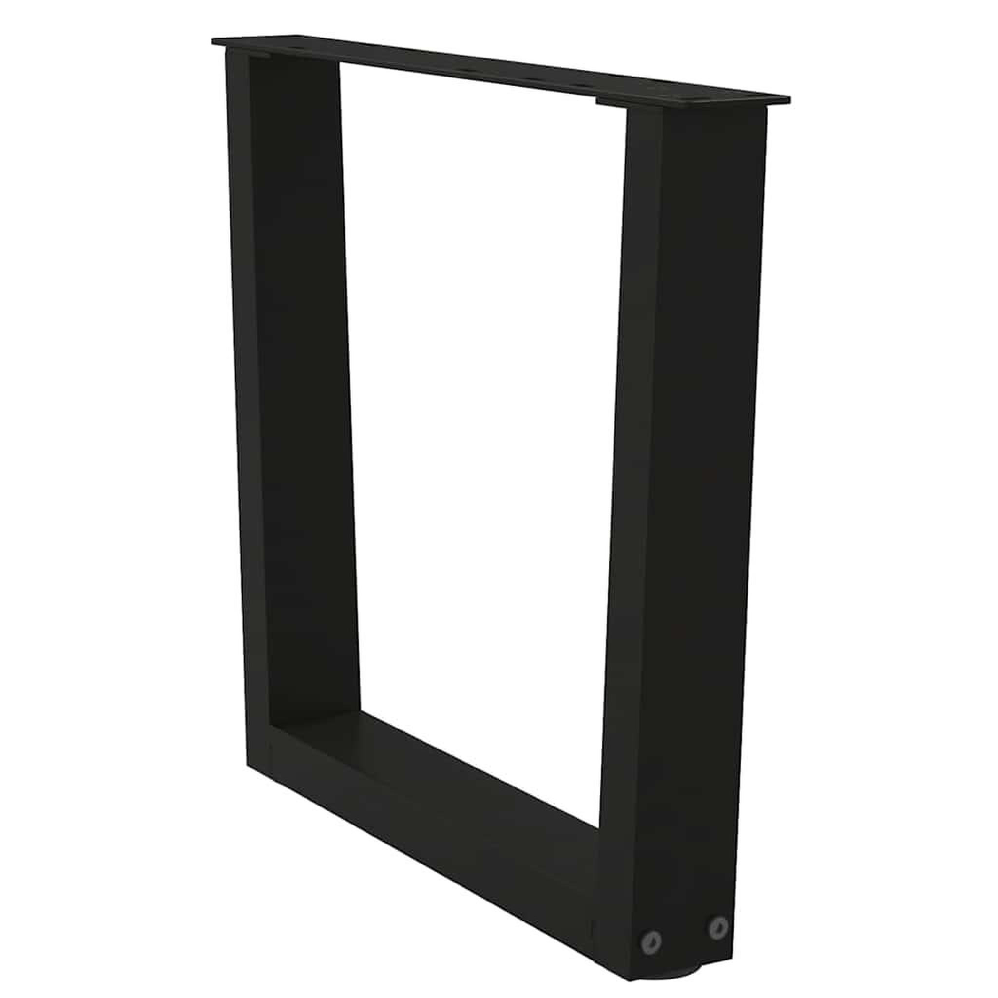 Voir la diapositive 5 : VIDAXL Pieds de table a manger forme V 2 pcs noir 60x(42-43,3)cm acier
