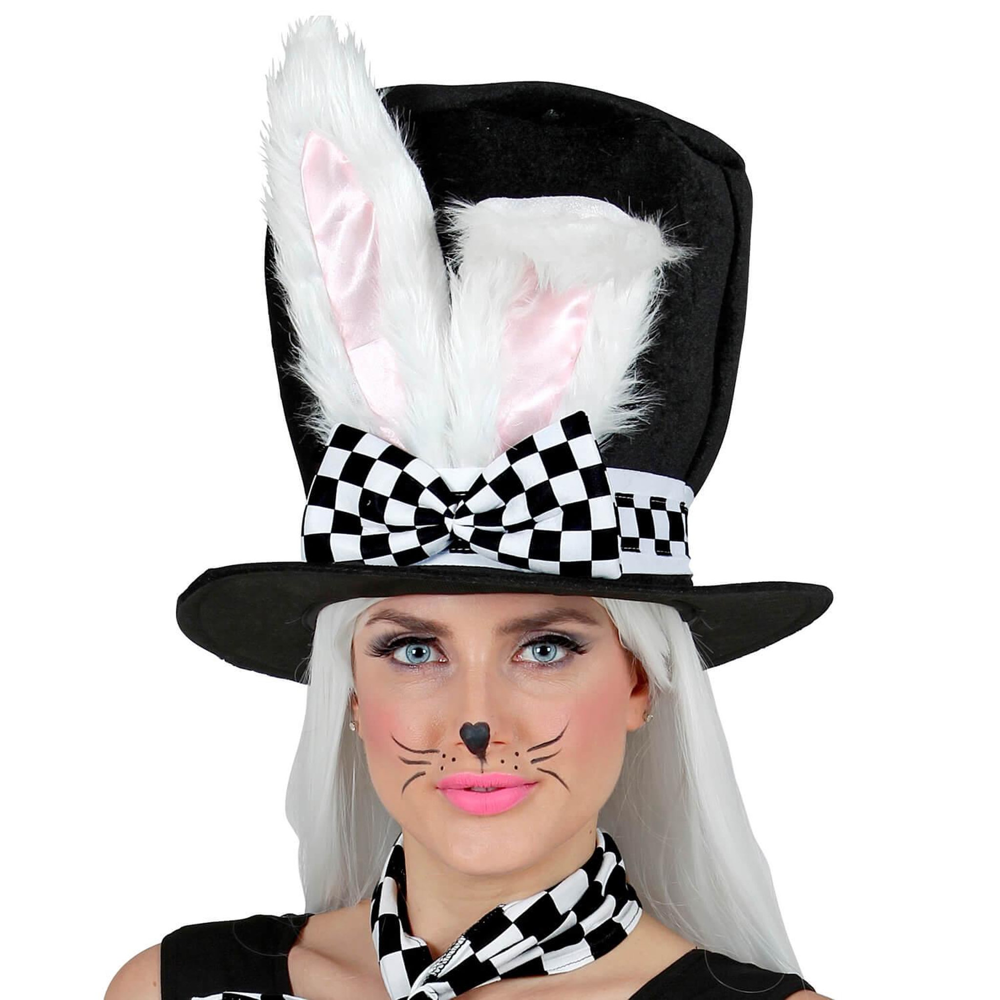 WIDMANN Chapeau haut de forme oreilles de lapin