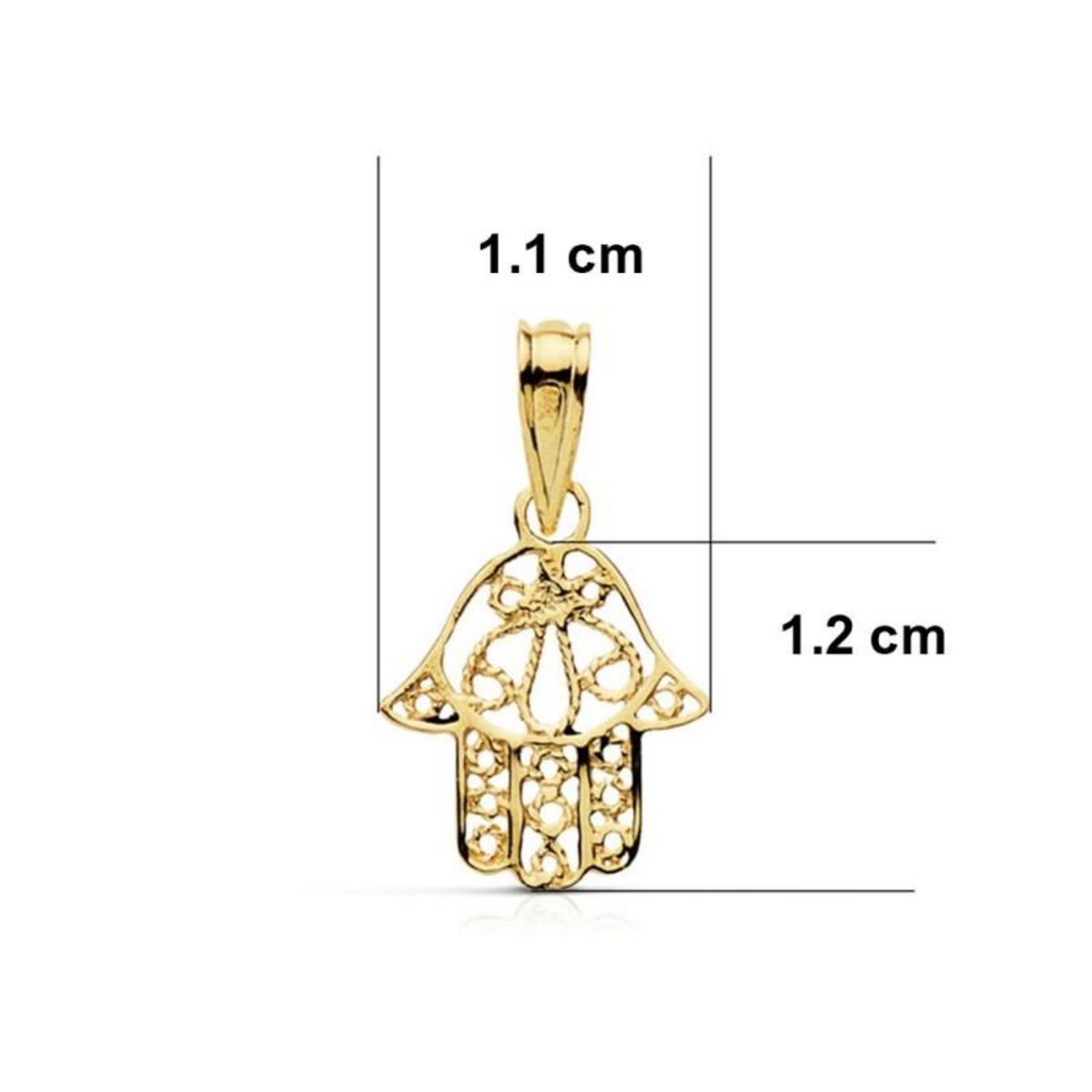 L'ATELIER D'AZUR Collier - Pendentif Or Jaune Main de Fatma - Chaine Dorée