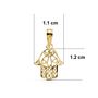 Voir la diapositive 2 : L'ATELIER D'AZUR Collier - Pendentif Or Jaune Main de Fatma - Chaine Dorée