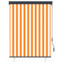 Voir la diapositive 2 : VIDAXL Store roulant d'exterieur 120x250 cm Blanc et orange