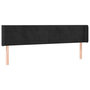 Voir la diapositive 2 : VIDAXL Tete de lit avec oreilles Noir 163x16x78/88 cm Velours