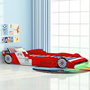 Voir la diapositive 1 : VIDAXL Lit voiture de course pour enfants avec LED 90 x 200 cm Rouge