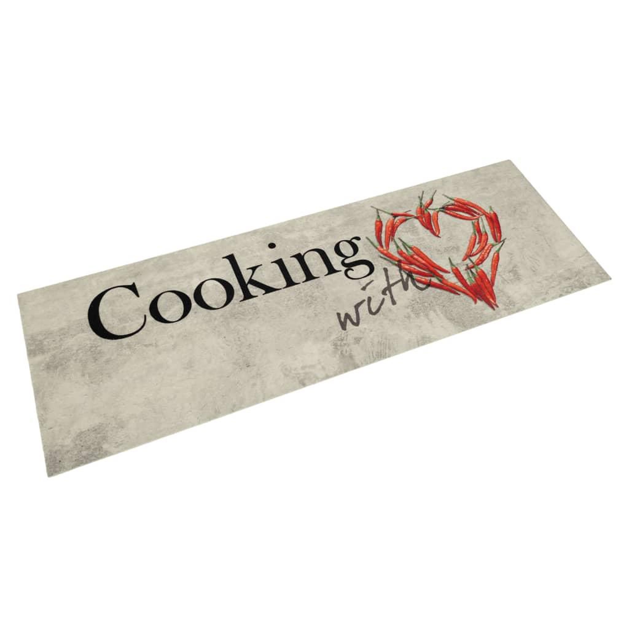 VIDAXL Tapis de cuisine lavable imprime de piment Cooking 45x150 cm