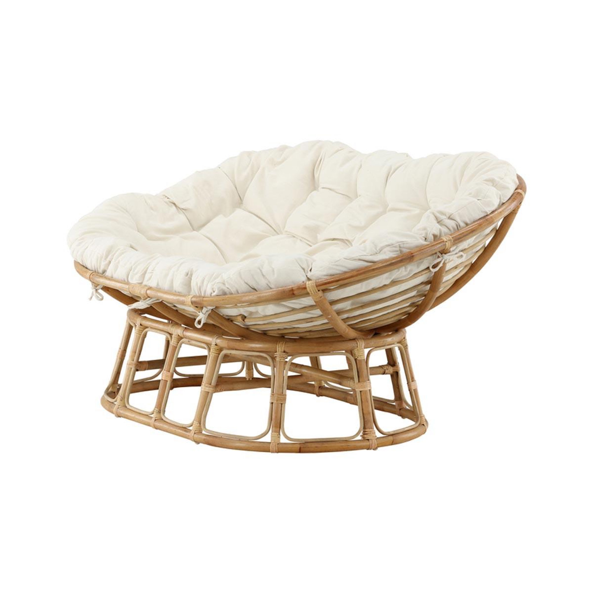 Voir la diapositive 3 : Paris Prix Canapé de jardin en rotin  mamasan  165cm naturel
