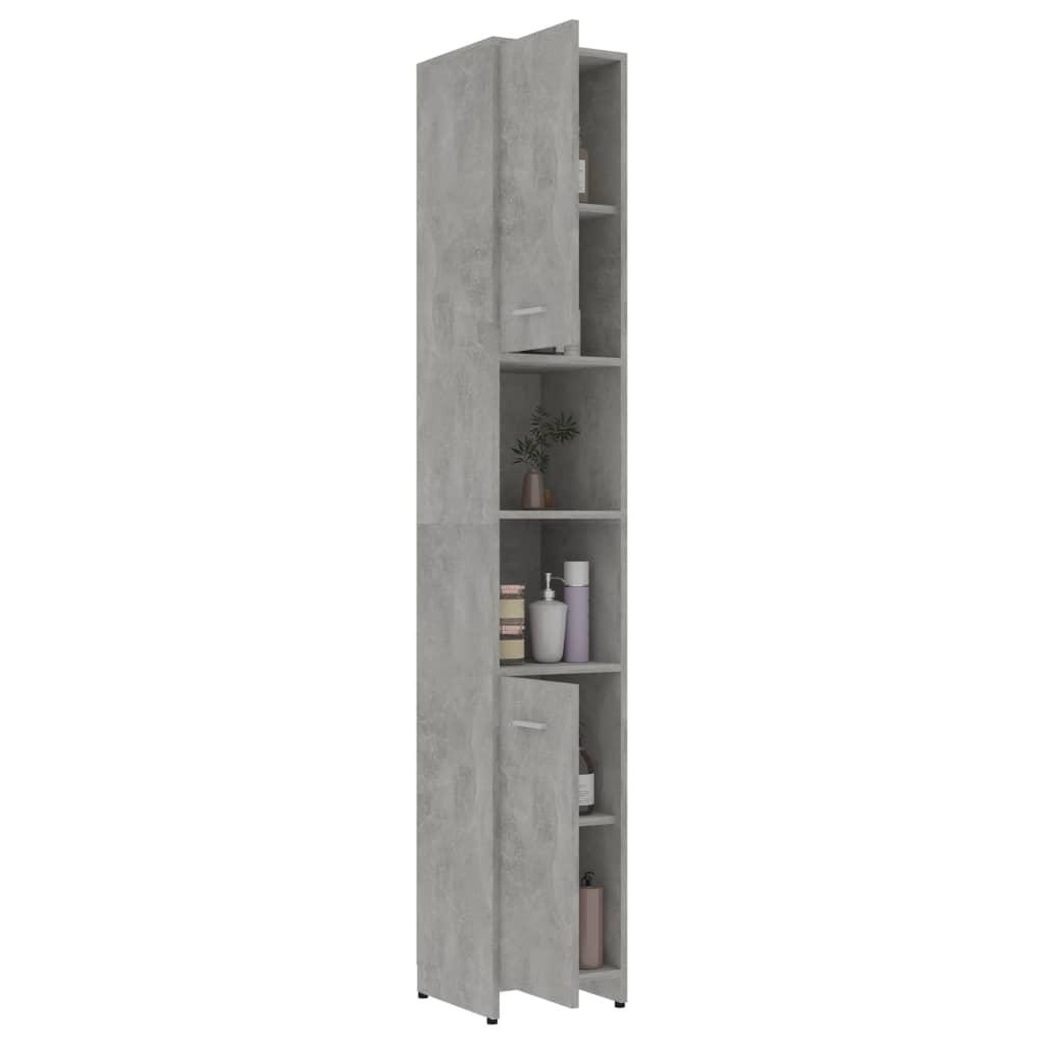 Voir la diapositive 4 : VIDAXL Armoire de salle de bain Gris beton Bois d'ingenierie