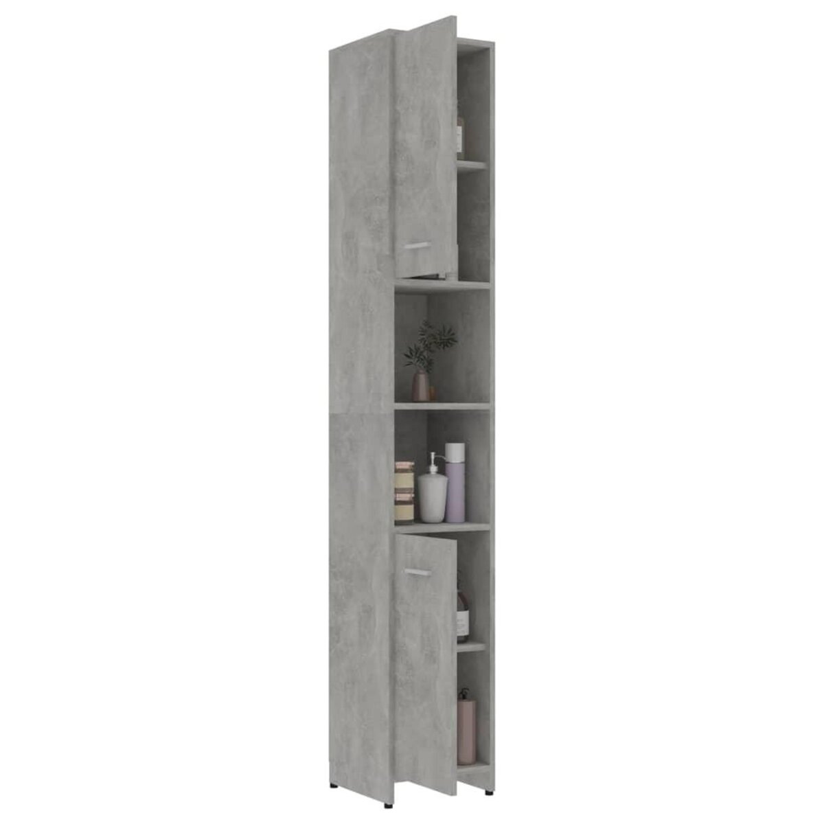 VIDAXL Armoire de salle de bain Gris beton Bois d'ingenierie