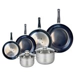 ELO Ensemble de 4 Poêles de cuisson 20, 24, 28 et 32 cm et 2 faitouts 16 et 20 cm Elo Prima Brillant