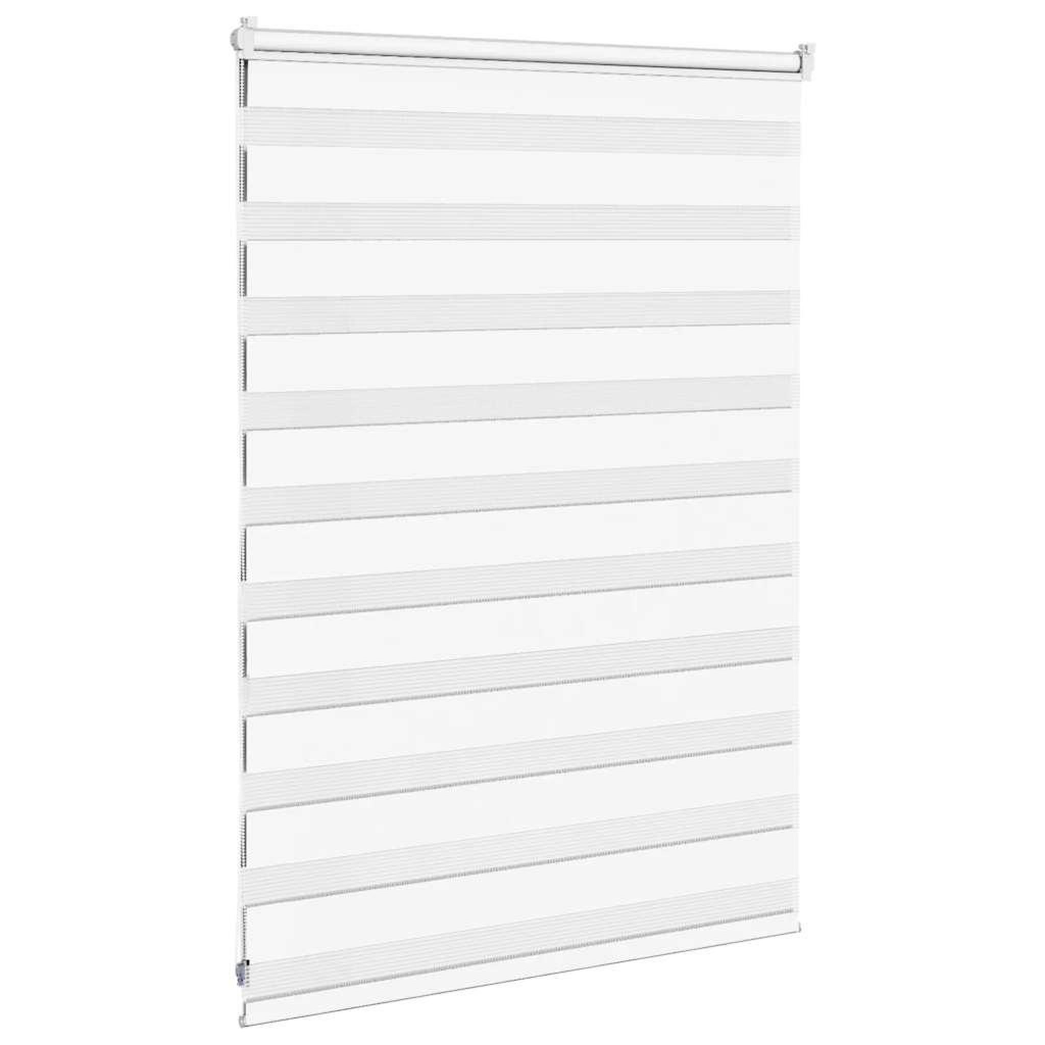 Voir la diapositive 4 : VIDAXL Store zebre blanc 95x100 cm largeur du tissu 90,9 cm polyester