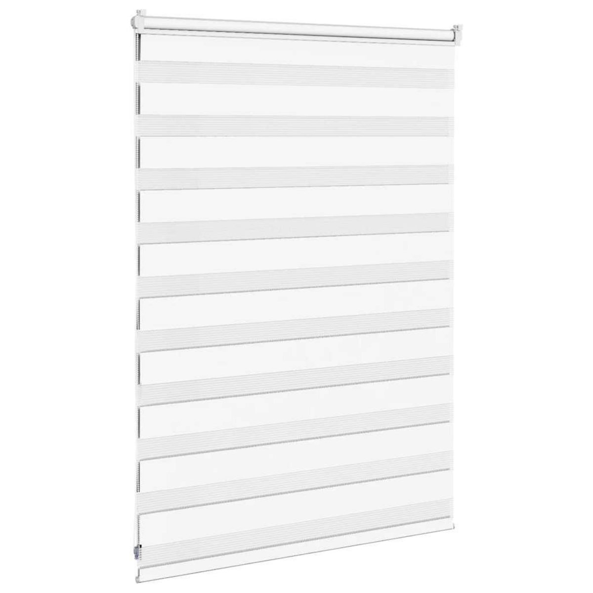 VIDAXL Store zebre blanc 95x100 cm largeur du tissu 90,9 cm polyester