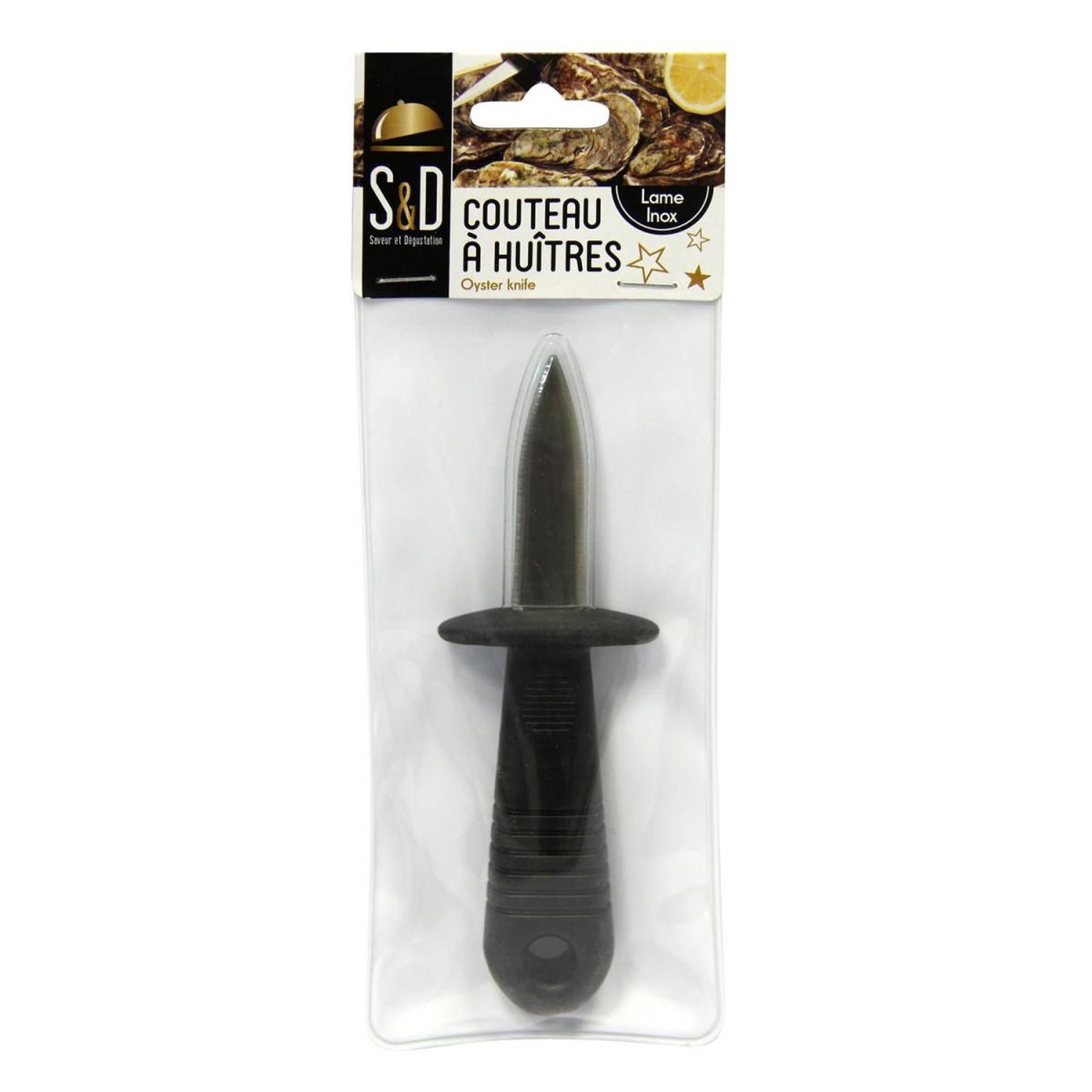Voir la diapositive 3 : COOK CONCEPT Couteau à huîtres en métal  trica  14cm noir